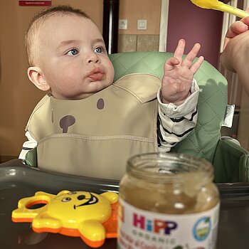 Нашето първо плодово пюре -Хипп Ябълка