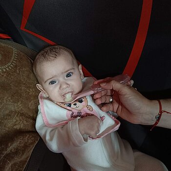 Първи опит на пюре от Кати.