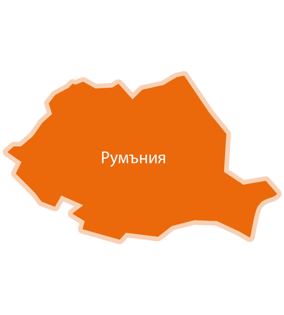 Карта на Русия с думата "Руссия" (Русия), изписана на кирилица.