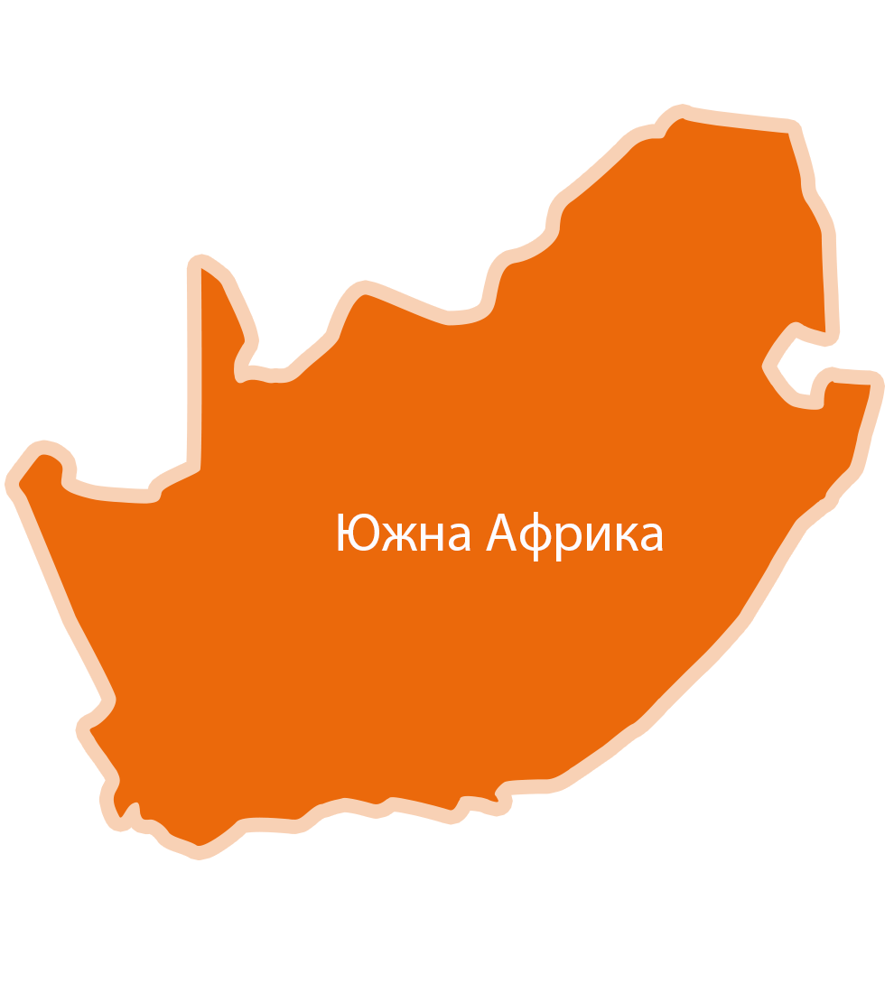 Силует на карта с надпис "Покра Дфрика".